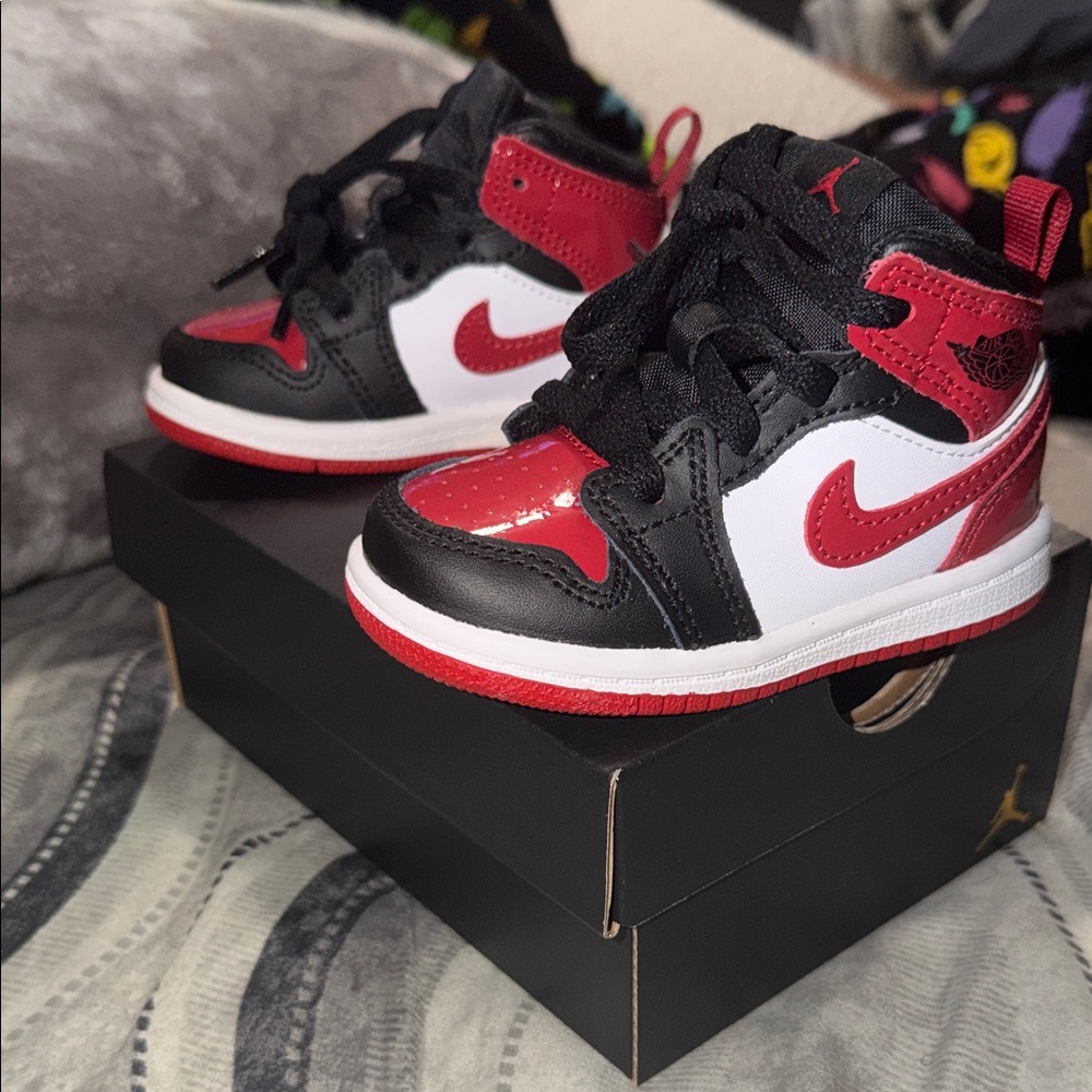 Kids Black and Red Sneakers